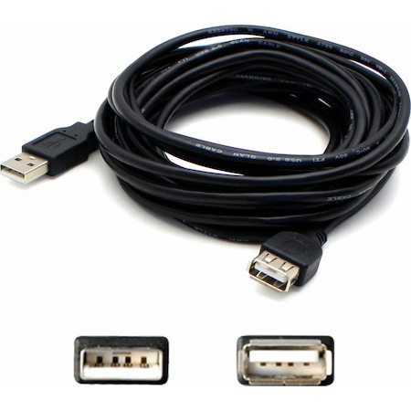 AddOn 6in USB A 2.0 to USB A 2.0 Extension Cable - Male to Female