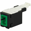 Ortronics HDFM Fiber Module, SC, Green Adapter, Black Housing