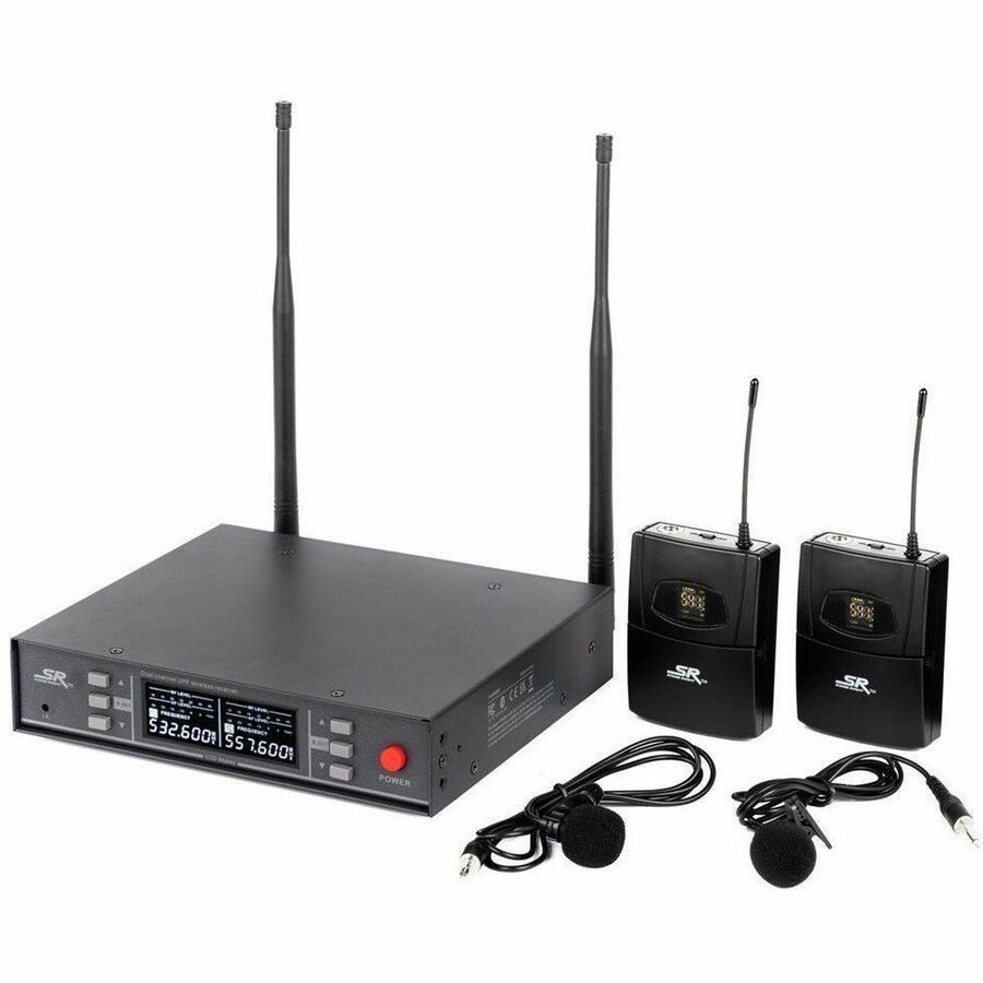 Monoprice Stage Right BY Monoprice 200-Channel Uhf Dual Lavalier Wireless Microphones SYST