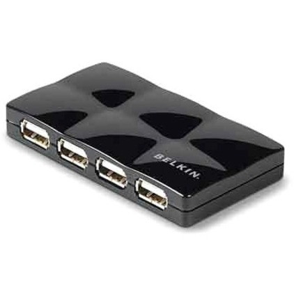 Belkin USB Hub - Mini USB - Type B - 480 MB/s - Black