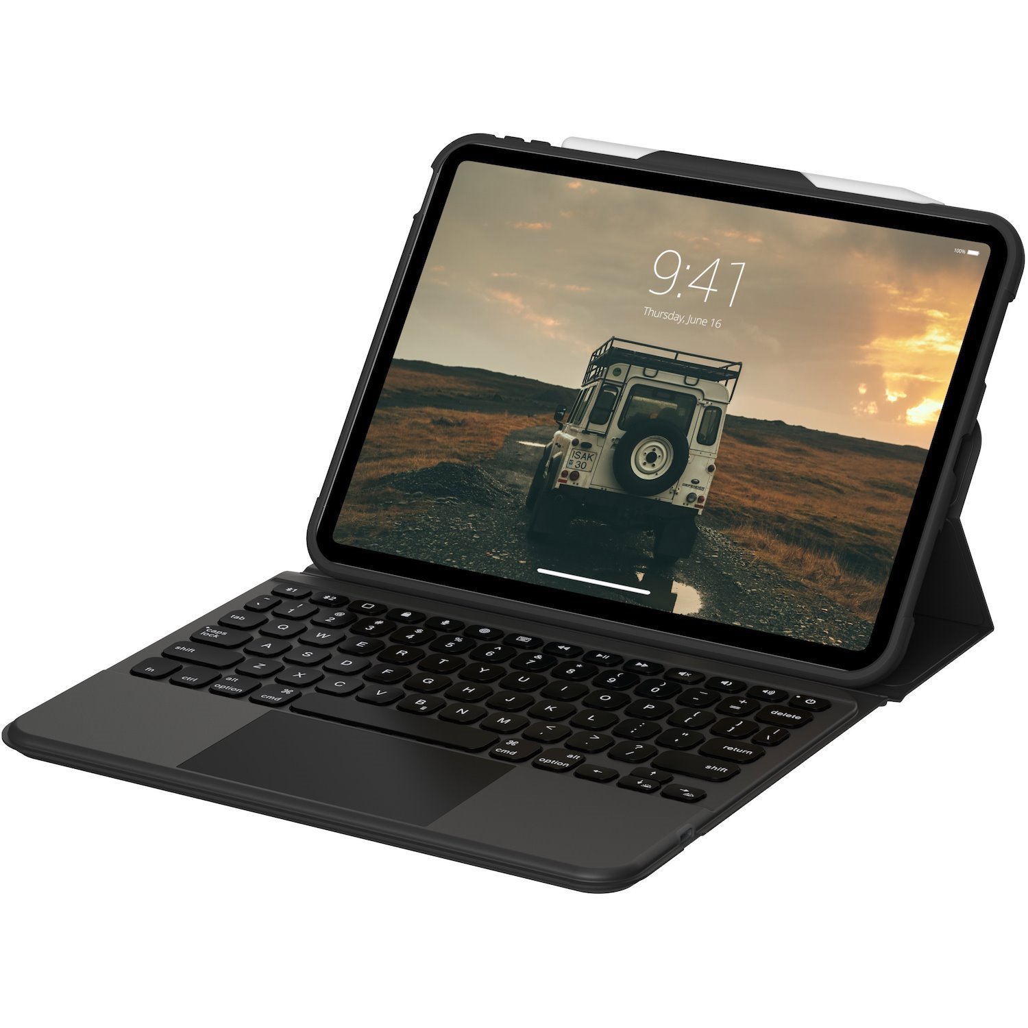 Urban Armor Gear Rugged Keyboard/Cover Case (Folio) for 10.9" Apple iPad (11th Generation), iPad (10th Generation), iPad (2022) Tablet - Black