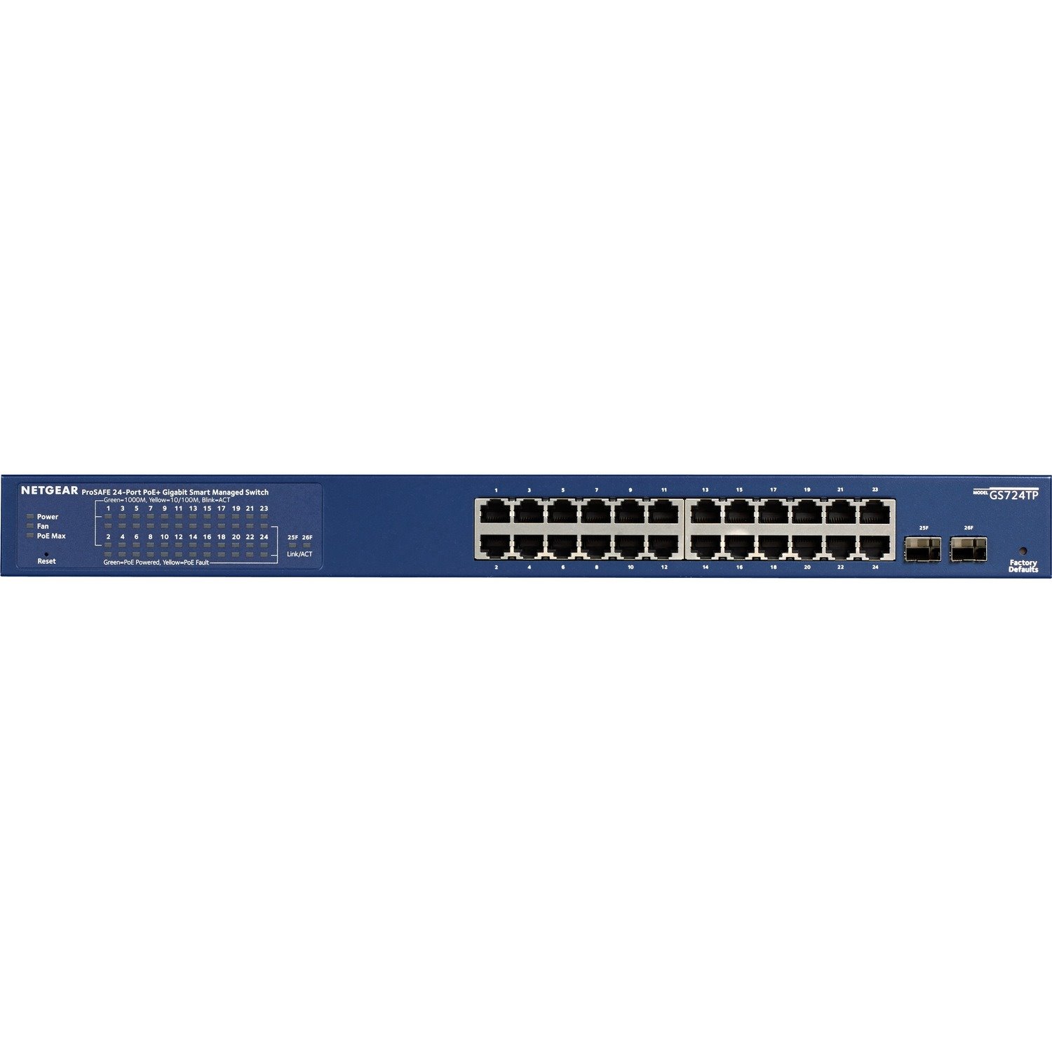 Netgear 24-Port Gigabit PoE+ Smart Switch with 2 SFP Ports and Cloud Management