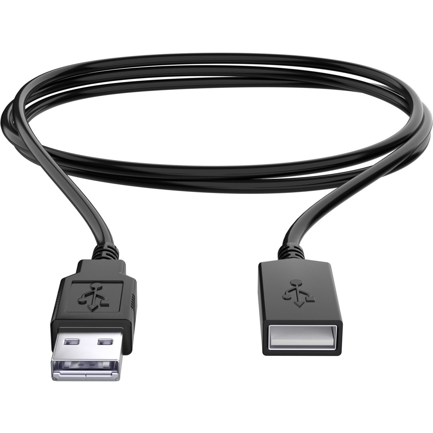 CTA Digital 6-Foot Male to Female USB 2.0 Cable (Black)