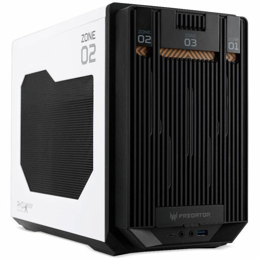 Acer Predator PMI900CA Gamingcomputerkast - Mini ITX Motherboard Supported - Metaalgaas, Plastic, Staal - Wit
