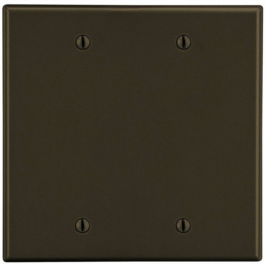 Bryant Wallplate, 2-Gang, 2 Box Mount Blank, Brown