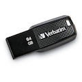 Verbatim 64GB Ergo USB Flash Drive - Black