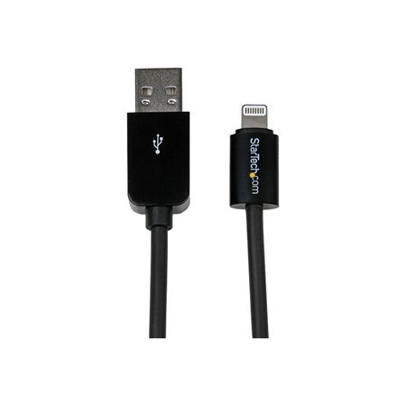 StarTech.com 1m (3ft) Black Apple® 8-pin Lightning Connector to USB Cable for iPhone / iPod / iPad