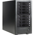 RAIDage JAGE6BT8HDBK Drive Enclosure 12Gb/s SAS, SATA/600 - Mini-SAS HD Host Interface Tower - Black