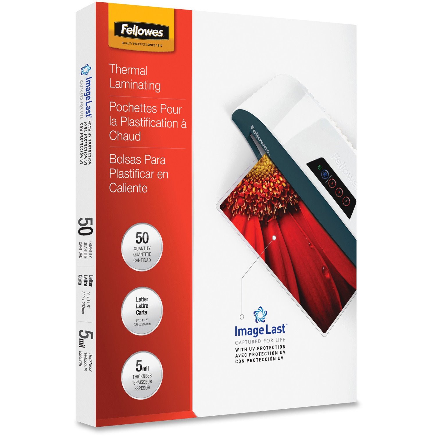 Fellowes ImageLast Jam-Free Thermal Laminating Pouches