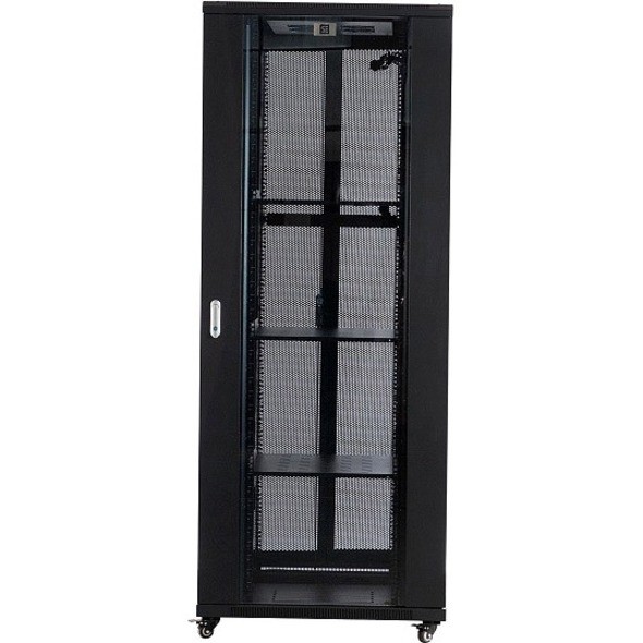 Serveredge 42U Floor Standing Rack Cabinet for Server - Black