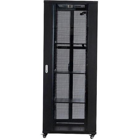 Serveredge 42U Floor Standing Rack Cabinet for Server - Black