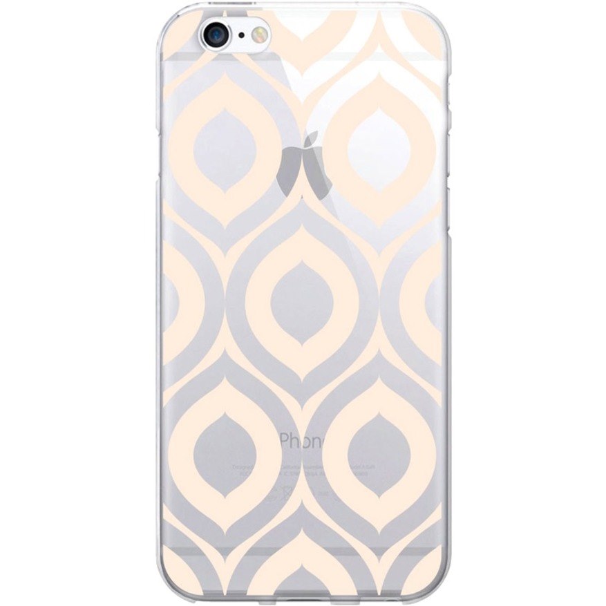 OTM Classic Prints Clear Phone Case, Elm Frost Peach
