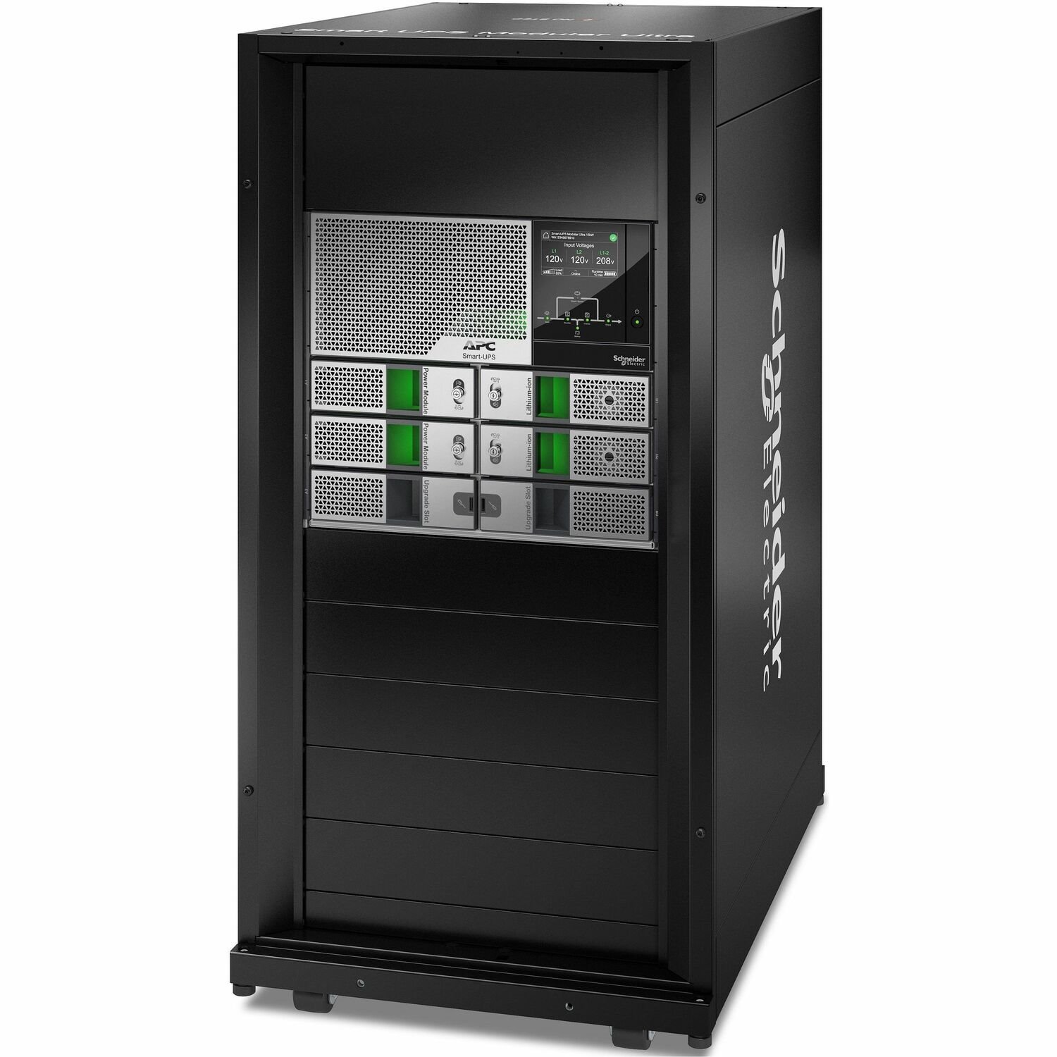 APC Smart-UPS Modular Ultra On-Line, 10kW scalable to 15kW, Lithium-ion, Tower 24U, 208/240V, Network Management, W/ External battery chassis