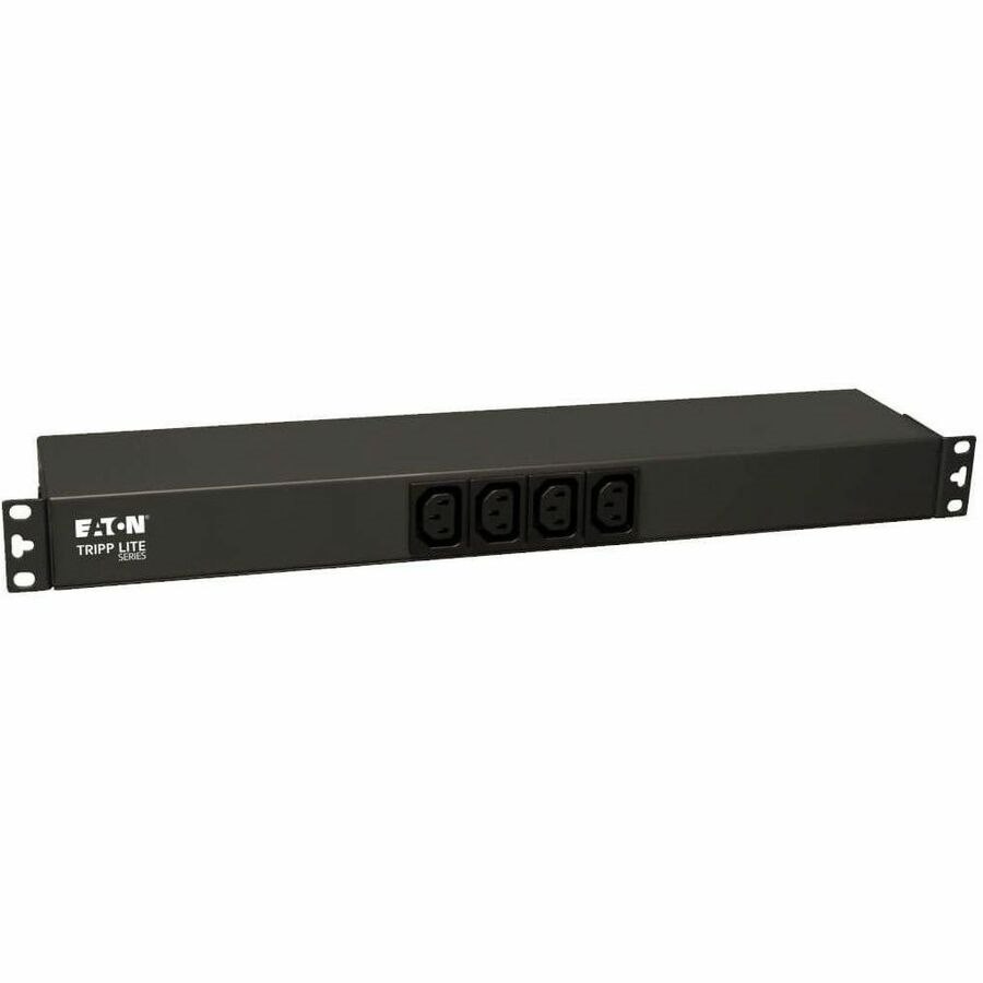 Eaton Tripp Lite Series 1.6-3.8kW Single-Phase 100-240V Basic PDU, 14 Outlets (12 C13 & 2 C19), C20 with L6-20P Adapter, 12 ft. (3.66 m) Cord, 1U Rack-Mount