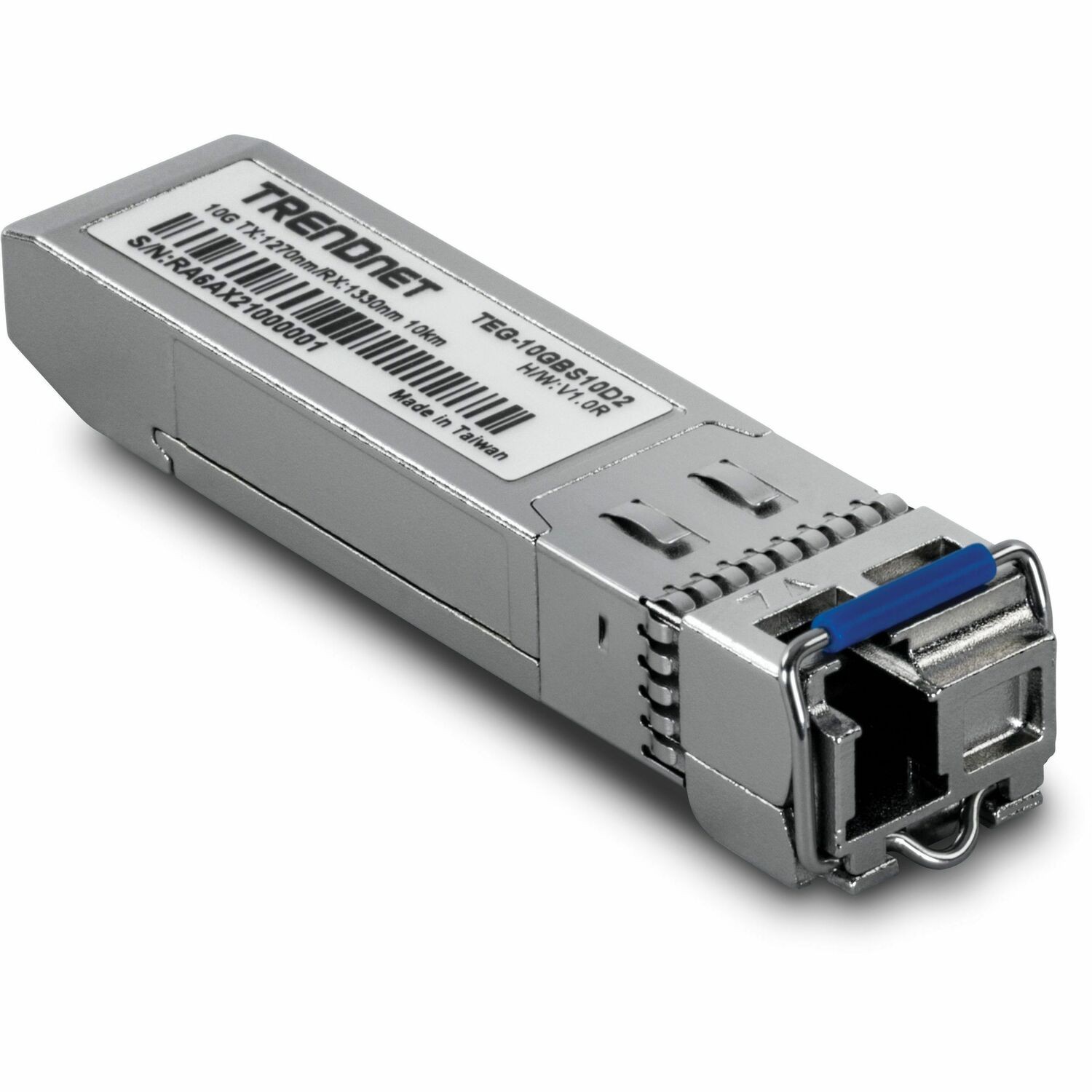 TRENDnet 10G SFP+ Dual Wavelength Single Mode LC Module 10km, TEG-10GBS10D2, NDAA & TAA Compliant, Lifetime Manufacturer Protection, Digital Diagnostics Monitoring, Pair with TEG-10GBS10D3