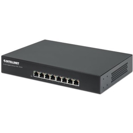 Intellinet 8-Port PoE+ Desktop Gigabit Switch Gigabit Ethernet (10/100/1000) Power Over Ethernet (PoE) Zwart ** New Retail **