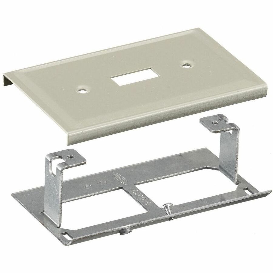 Hubbell Premise Wiring Metal Raceway, Plate, Toggle Opening, HBL3000 Series, Ivory