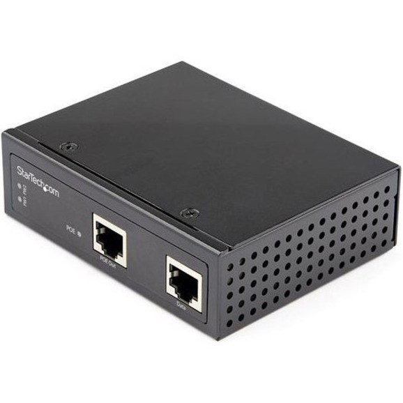 StarTech.com Industrial Gigabit PoE Injector - High Speed 90W 802.3bt PoE++ 52V-56VDC Ultra Power Over Ethernet/UPoE Injector -40C to +75C