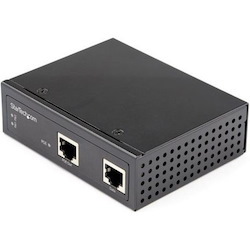 StarTech.com Industrial Gigabit PoE Injector - High Speed 90W 802.3bt PoE++ 52V-56VDC Ultra Power Over Ethernet/UPoE Injector -40C to +75C