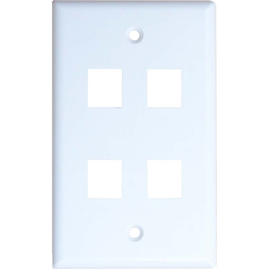 Dynamix Quad Port Face Plate for 110/Keystone Jacks