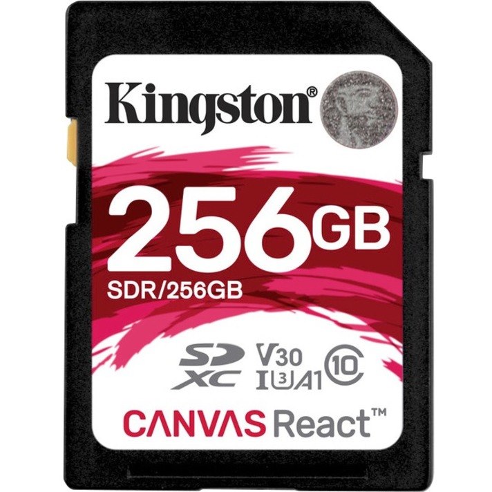 Kingston Canvas React 256 GB Class 10/UHS-I (U3) SDXC