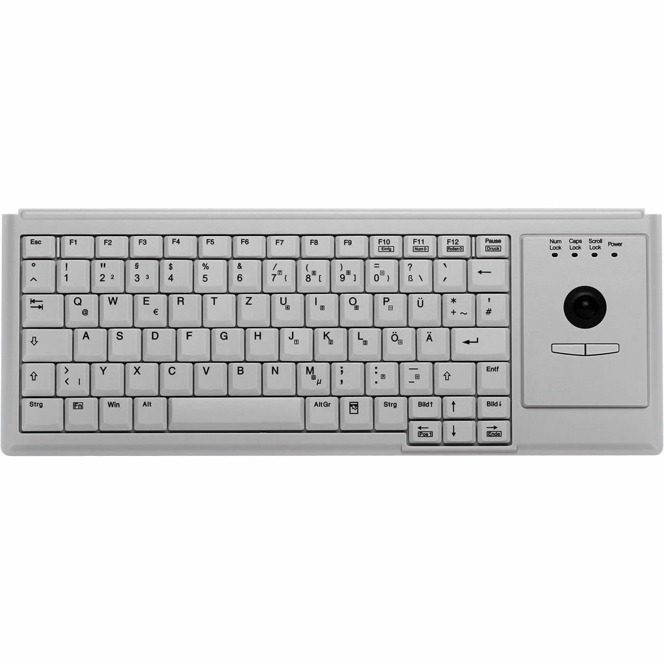 Active Key Keyboard - Cable Connectivity - PS/2 Interface - Trackball - French - Light Grey