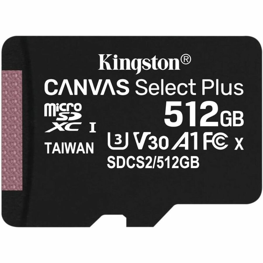 Kingston Canvas Select Plus 512 GB Class 10/UHS-I (U3) microSDXC - 1 Pack