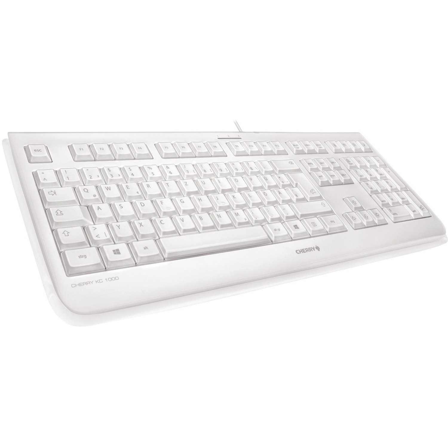 CHERRY KC 1068 Keyboard - Cable Connectivity - USB Interface - French - AZERTY Layout - Pale Gray