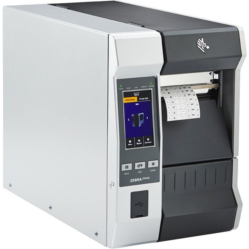 Zebra ZT610 Desktop Thermal Transfer Printer - Monochrome - Label Print - Gigabit Ethernet - USB - USB Host - Serial - Bluetooth - US - With Cutter