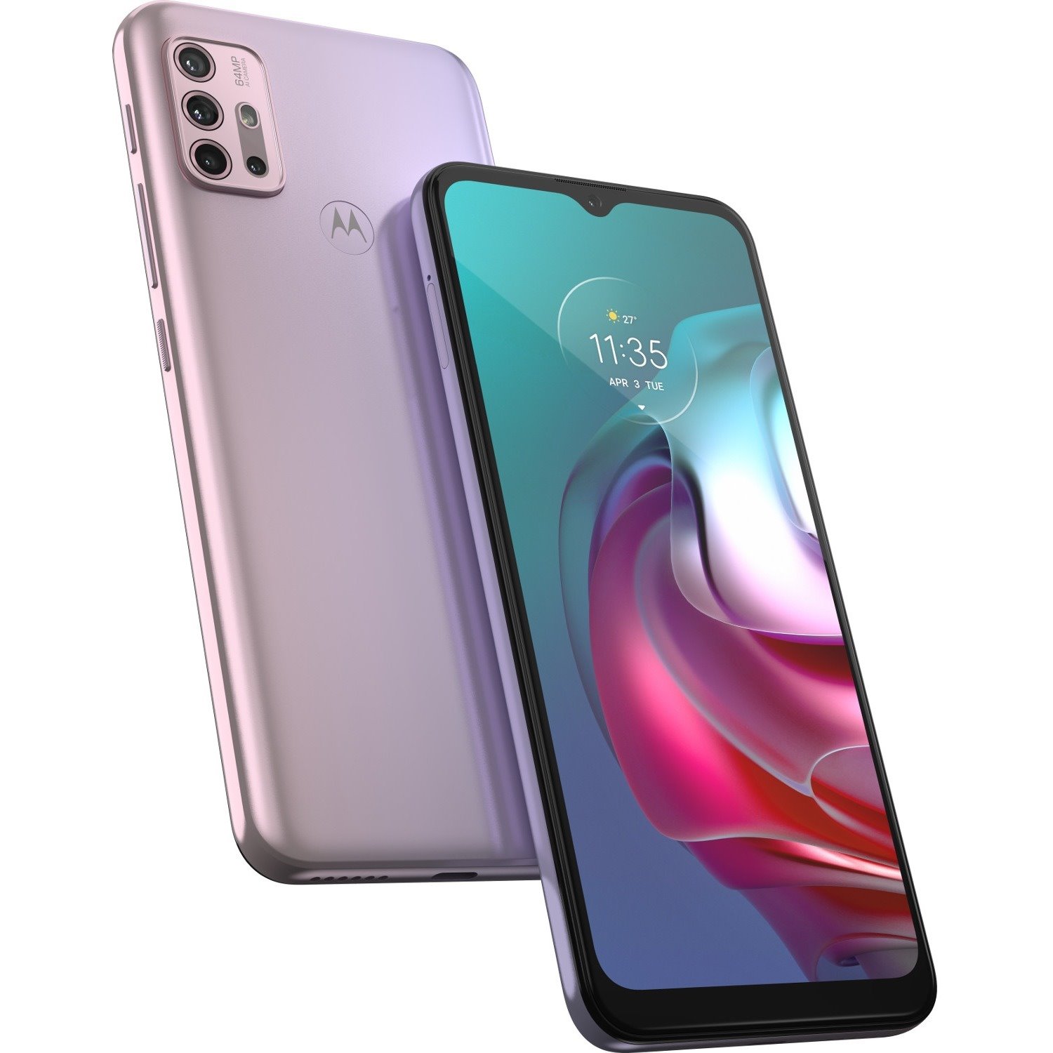 Motorola Mobility moto g30 128 GB Smartphone - 16.5 cm (6.5") LCD HD+ 720 x 1600 - Kryo 260 GoldQuad-core (4 Core) 2 GHz + Kryo 260 Silver Quad-core (4 Core) 1.80 GHz - 4 GB RAM - Android 11 - 4G - Pastel Sky