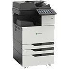 Lexmark CX920 CX924dxe Laser Multifunction Printer-Color-Copier/Fax/Scanner-65 ppm Mono/Color Print-1200x1200 Print-Automatic Duplex Print-275000 Pages Monthly-3650 sheets Input-Color Scanner-1200 Optical Scan-Color Fax-Gigabit Ethernet