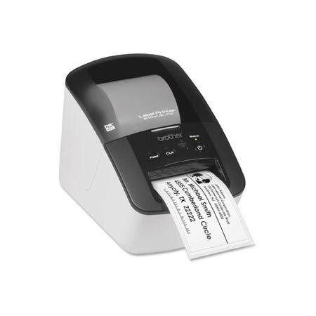 Brother PocketJet QL-700 Desktop Direct Thermal Printer - Monochrome - Label Print - USB - With Cutter - White, Black