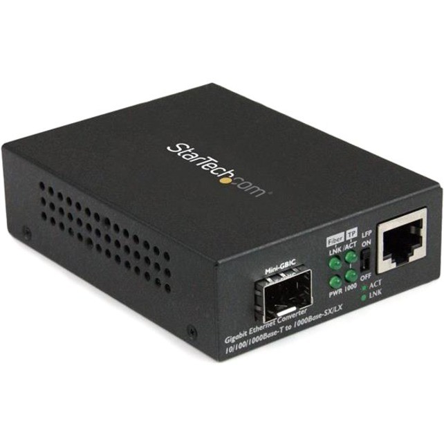STARTECH.COM GIGABIT ETHERNET FIBER MEDIA CONVERTER, OPEN SFP SLOT, 2YR