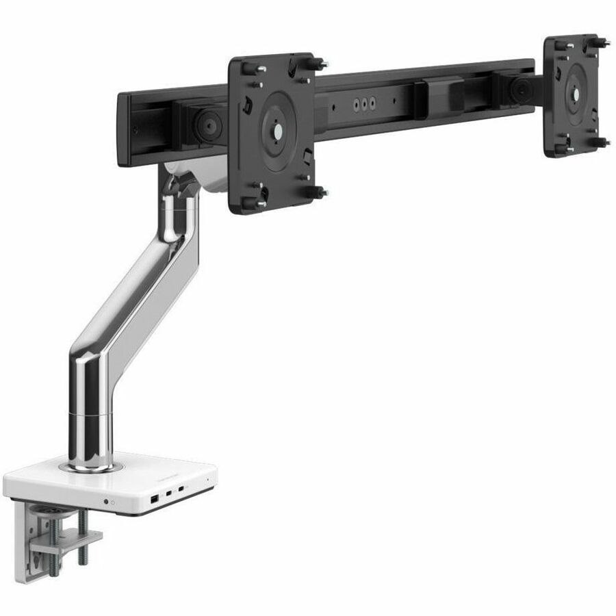 Humanscale M81M31CWB2BNA Mounting Arm for Monitor - Polished Aluminum, White