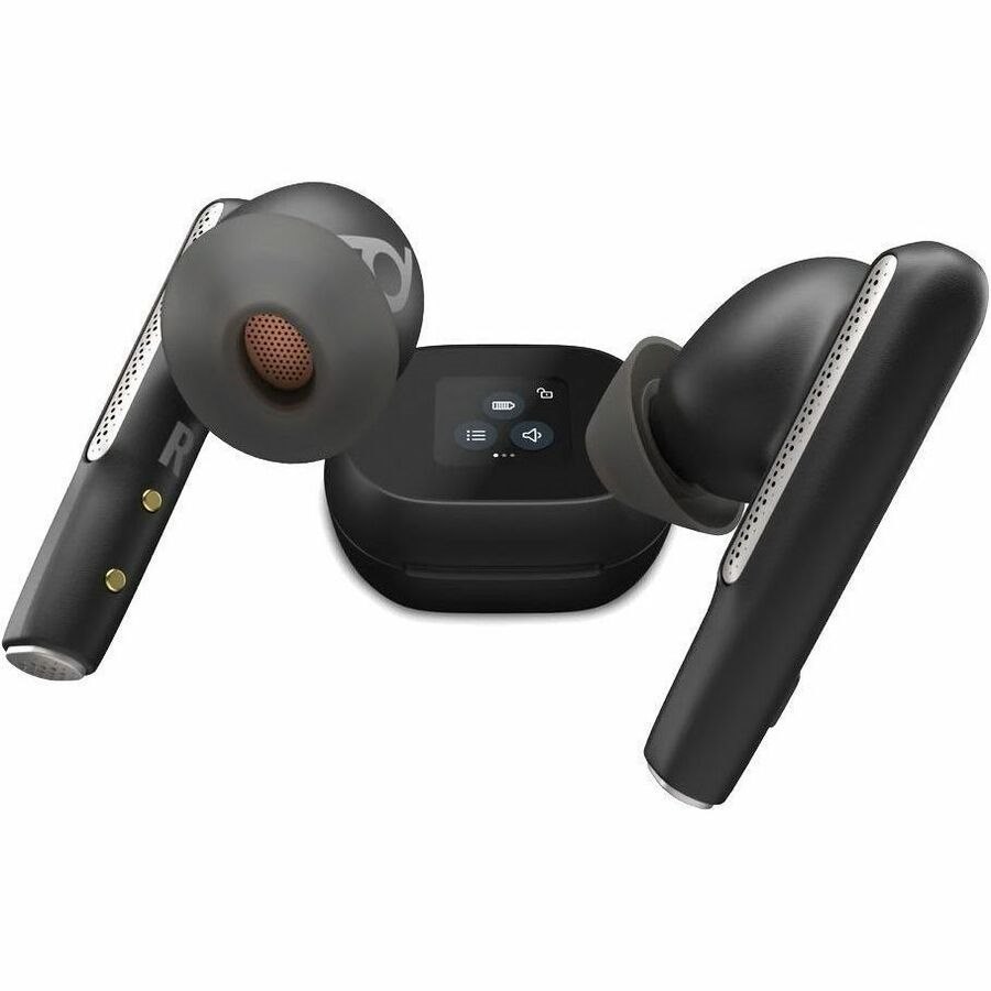 Poly Voyager Free 60+ Uc Carbon Black Earbuds + BT700 Usb-C Adapter + Touchscreen Charge Case