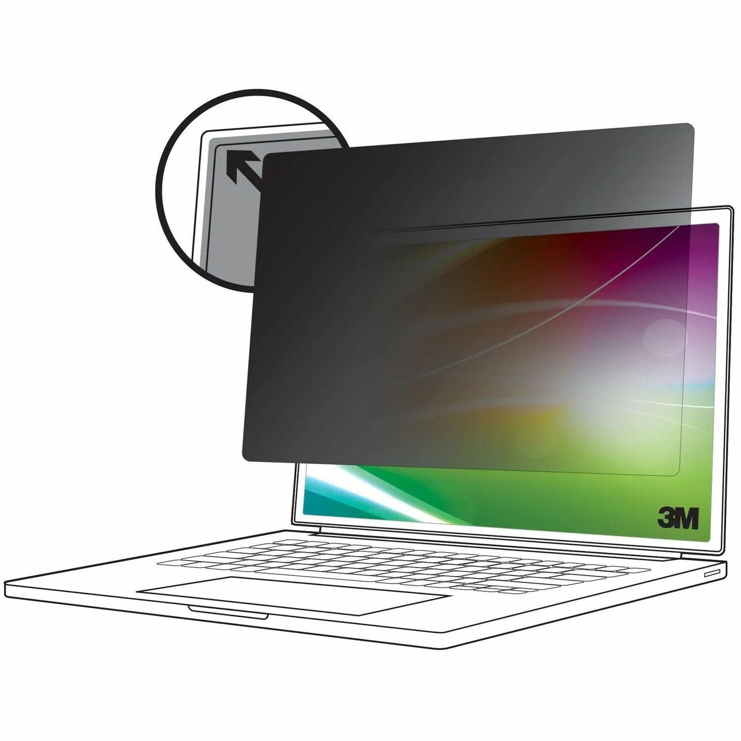 3M&trade; Bright Screen Privacy Filter for 12.3in Full Screen Laptop, 3:2, BP123C3E