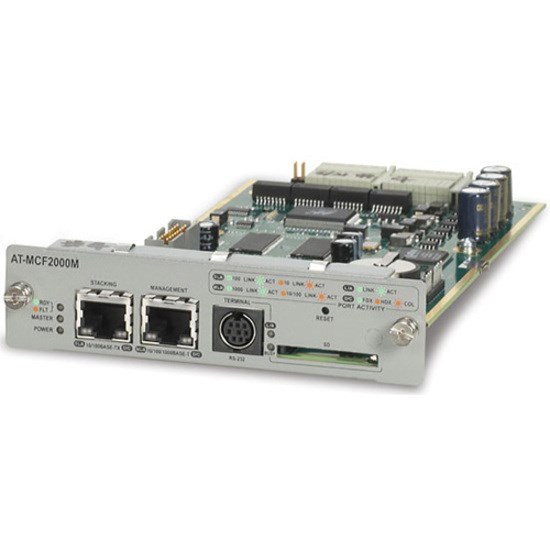 Allied Telesis MCF2000M Management Module - 1 x RJ-45 10/100/1000Base-T Management, 1 x RJ-45 10/100Base-TX Stacking, 1 x DIN RS-232 Management