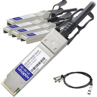 AddOn Juniper Networks QFX-QSFP-DACBO-5MA Compatible TAA Compliant 40GBase-CU QSFP+ to 4xSFP+ Direct Attach Cable (Active Twinax, 5m)