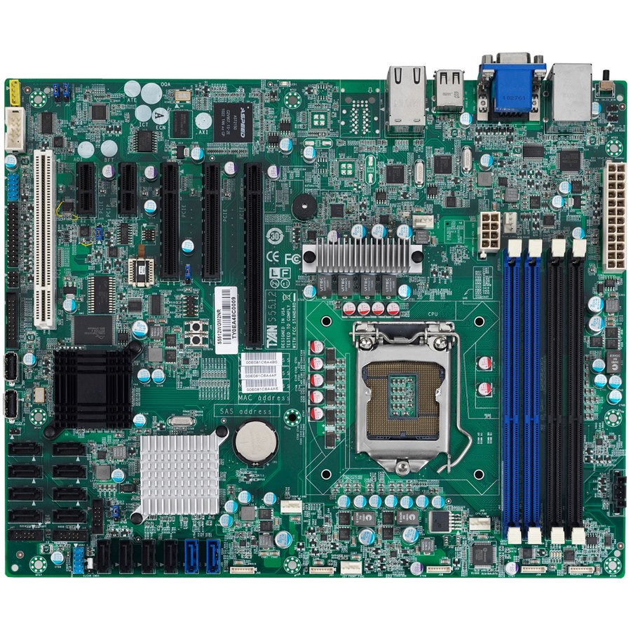 Tyan S5512 Server Motherboard - Intel C204 Chipset - Socket H2 LGA-1155 - ATX
