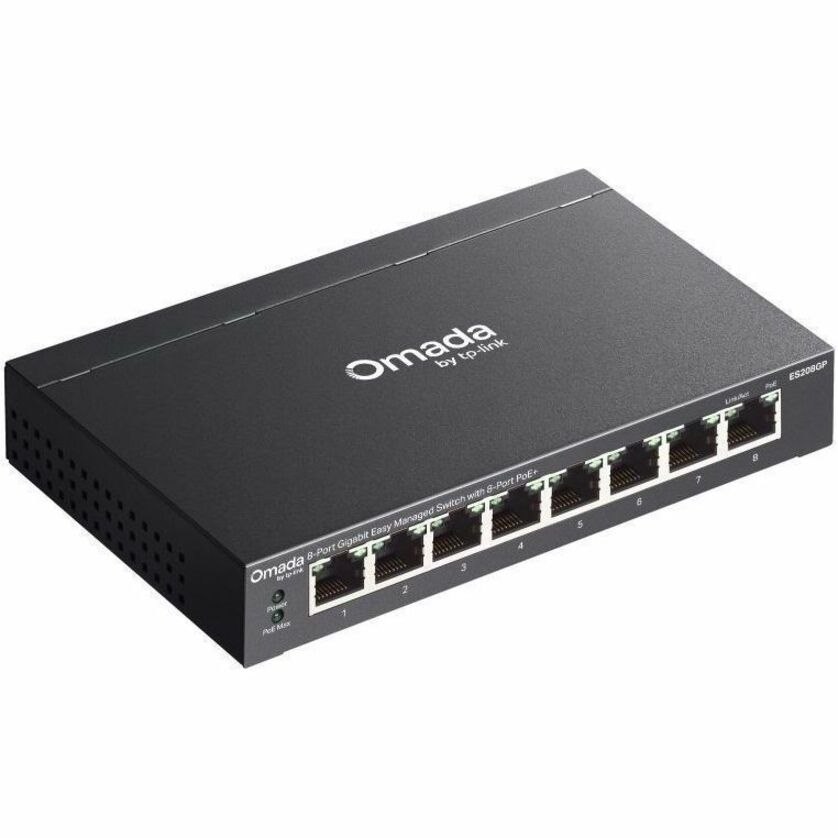 Omada 8-Port Gigabit Easy Managed Switch with 8-Port PoE+