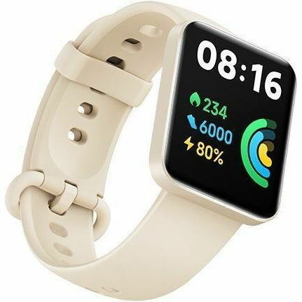 MI Watch 2 Lite Smart Watch - Ivory Body Color - Ivory Band Color - Thermoplastic Polyurethane (TPU) Band Material