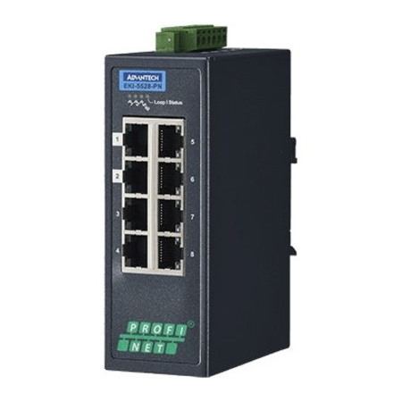 Advantech 8 Port Entry-level Managed Switch Supports PROFINET
