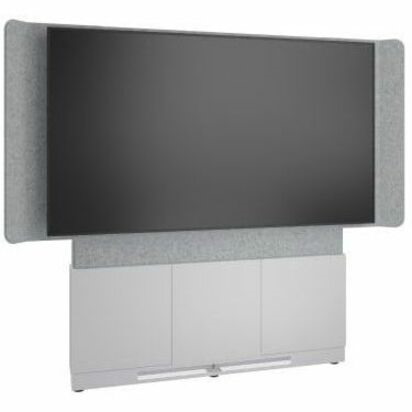 Middle Atlantic Forum Series 4RU Floor-to-Wall Mounted 3-Bay Single Display Stand - Light Finish
