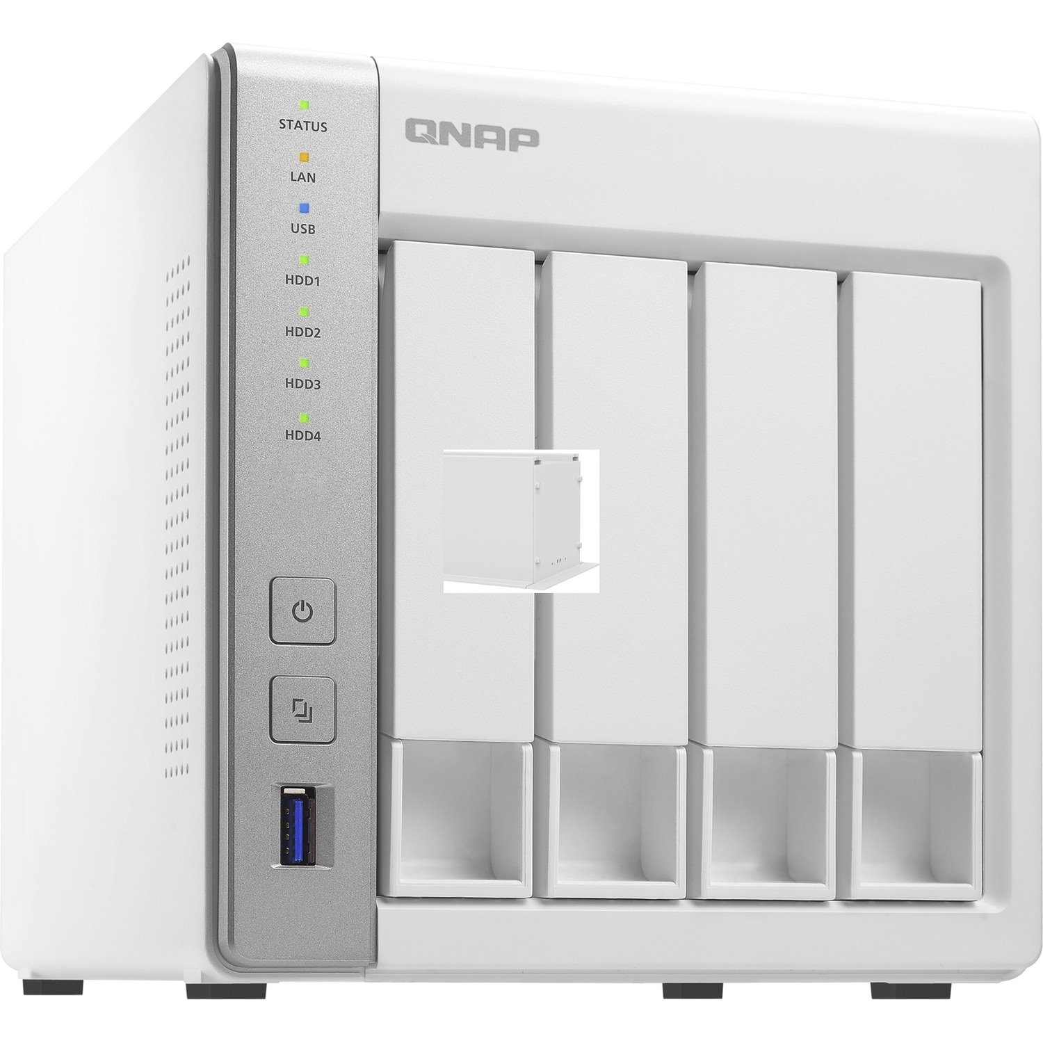 QNAP Turbo NAS TS-431P2 4 x Total Bays SAN/NAS Storage System - 512 MB Flash Memory Capacity - Annapurna Labs AL-314 Quad-core (4 Core) 1.70 GHz - 4 GB RAM - DDR3 SDRAM Tower