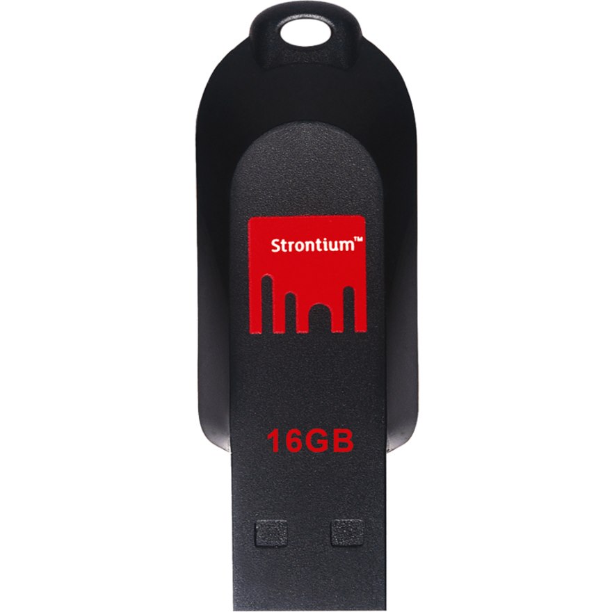 Strontium Pollex 16 GB USB 2.0 Flash Drive - Black, Red