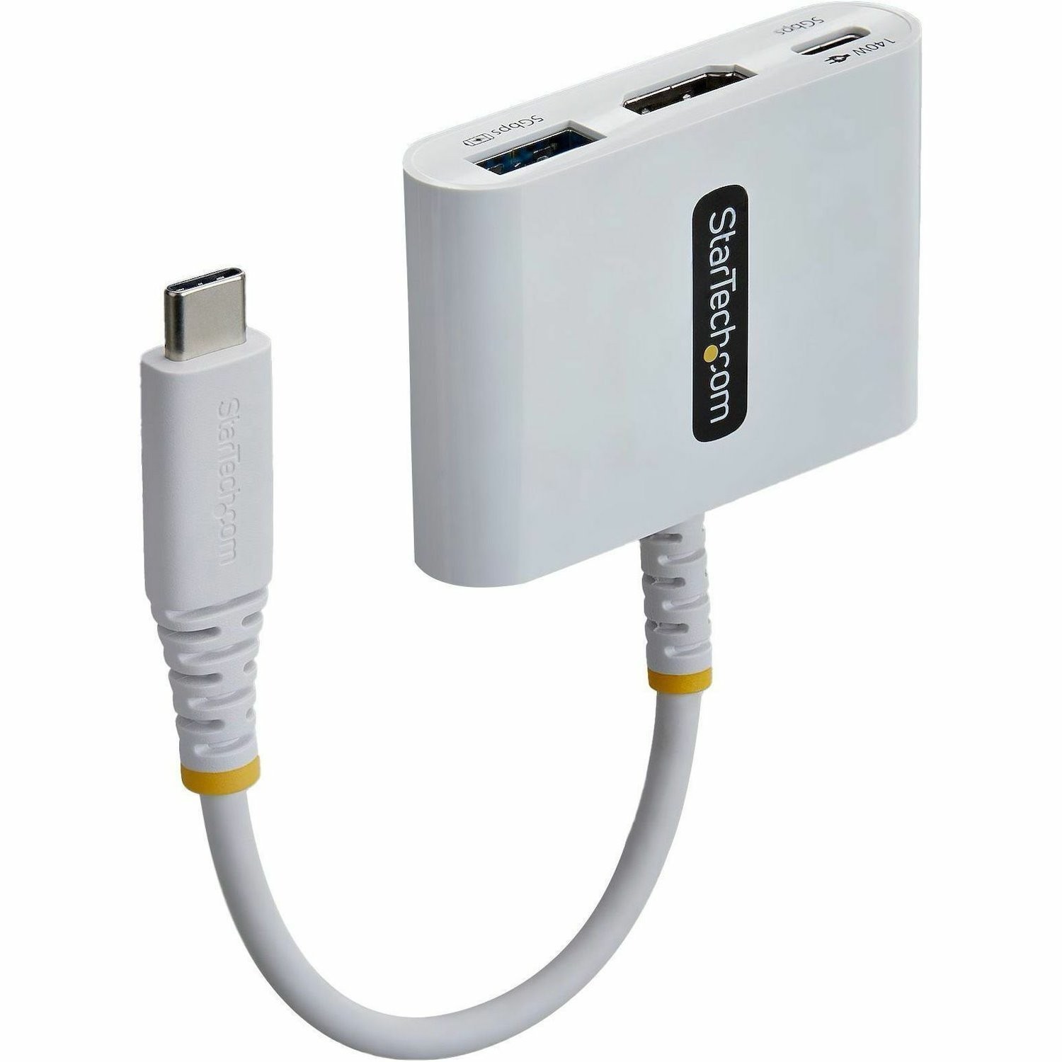 STARTECH.COM USB-C HDMI MULTIPORT HUB, 140W, 4K 60HZ, USB 5GBPS, WHITE, 3 YR