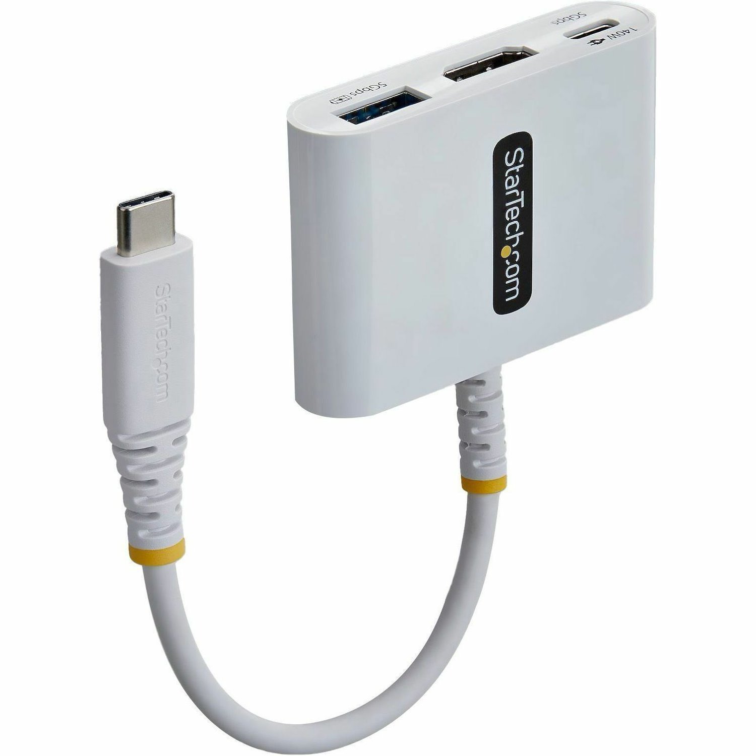 StarTech USB-C to HDMI Multiport Adapter with 140W PD Charging, 4K 60Hz HDMI, USB 5Gbps Hub, Mini Dock