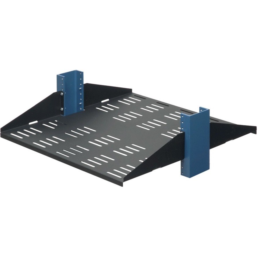 Rack Solutions 2U 2Post Center Mount Solid Shelf 20in (D) - Flanged Up