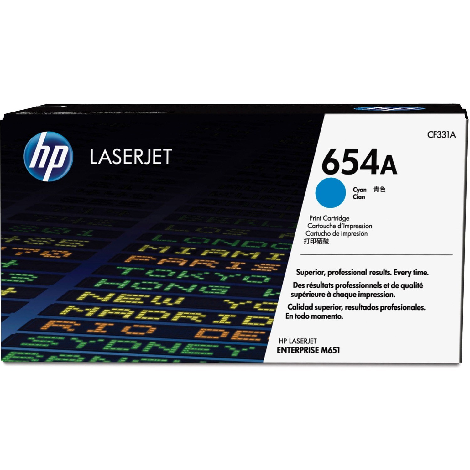 HP 654A CYAN LASERJET CARTRIDGE