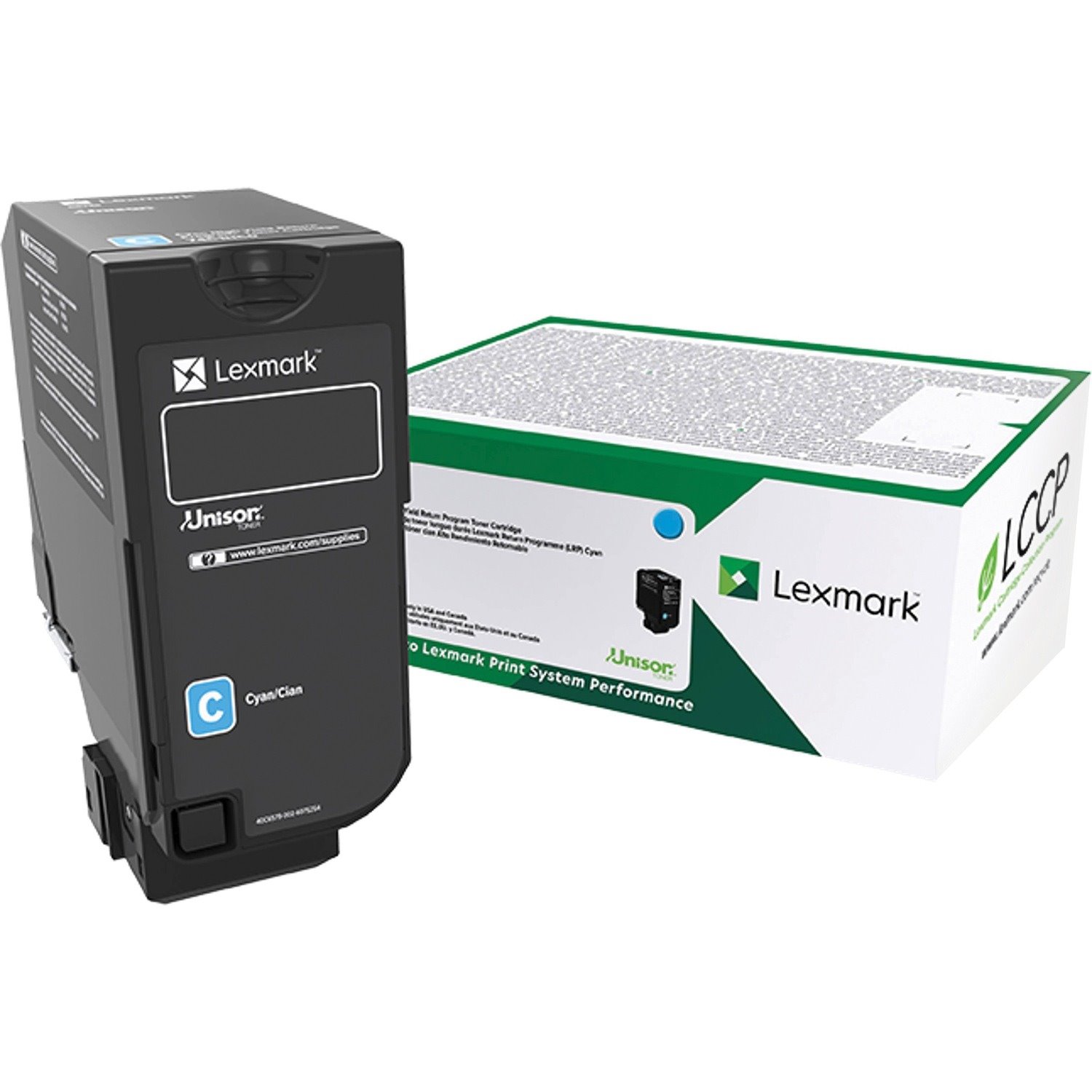 Lexmark Unison Original Standard Yield Laser Toner Cartridge - Cyan - 1 Each